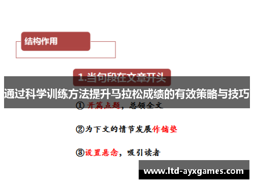 通过科学训练方法提升马拉松成绩的有效策略与技巧